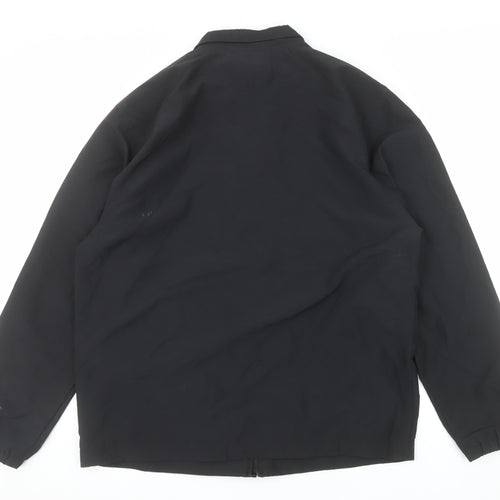 Greg Norman Men's Black M Basic Golf Jacket Full Zip Lightweight