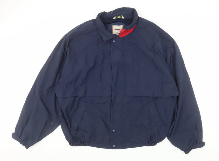 SK Design Men's Blue XL Nylon Bomber Jacket with Lining