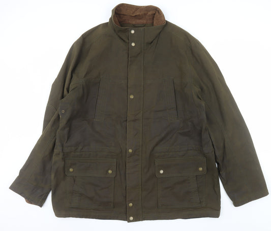 L.L. Bean Men's Brown 2XL Tall Waxed Cotton Outdoor Jacket