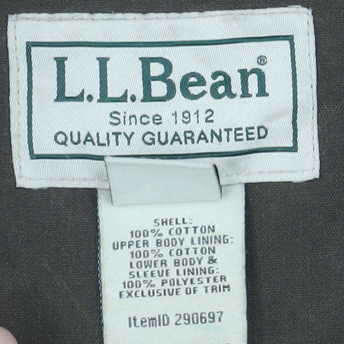 L.L. Bean Men's Brown 2XL Tall Waxed Cotton Outdoor Jacket