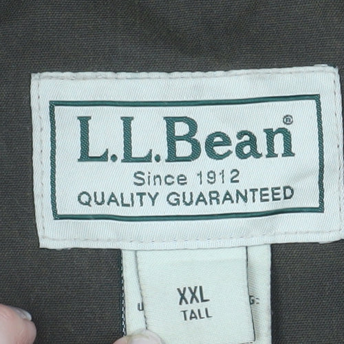 L.L. Bean Men's Brown 2XL Tall Waxed Cotton Outdoor Jacket