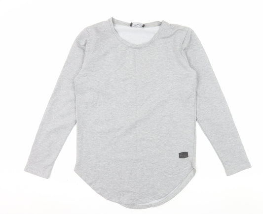 Leif Nelson Women's Grey Long Sleeve Basic Jersey T-Shirt M