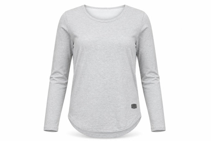 Leif Nelson Women's Grey Long Sleeve Basic Jersey T-Shirt M