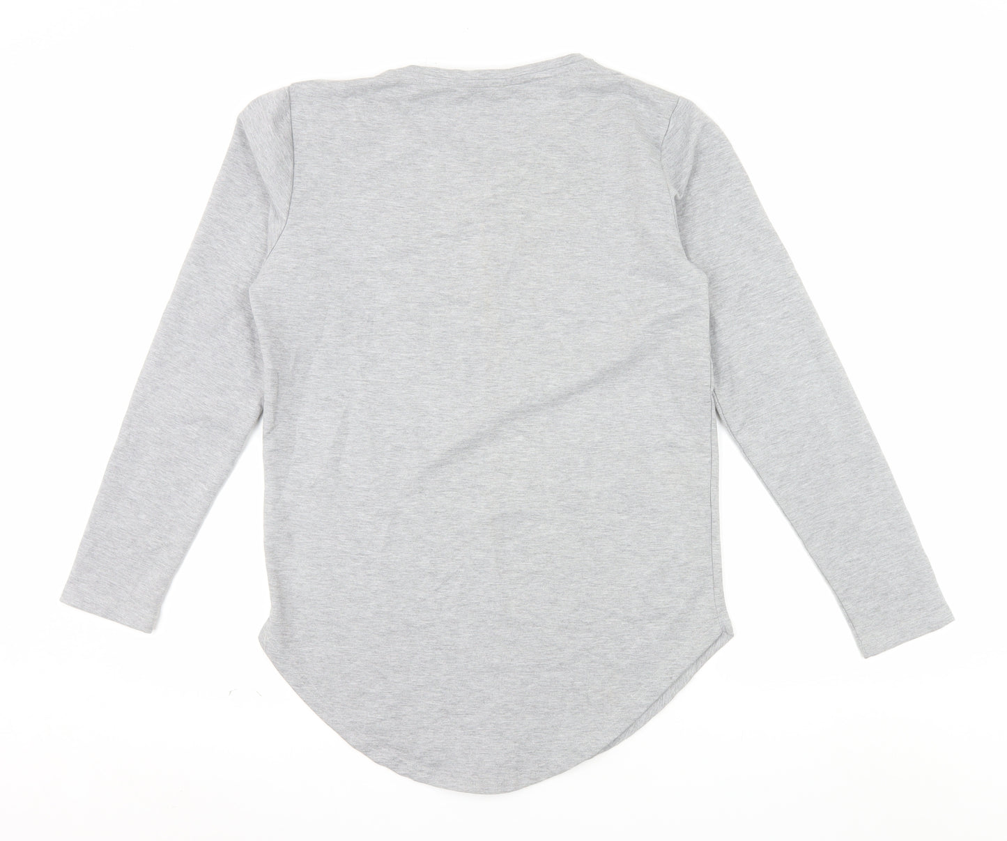 Leif Nelson Women's Grey Long Sleeve Basic Jersey T-Shirt M