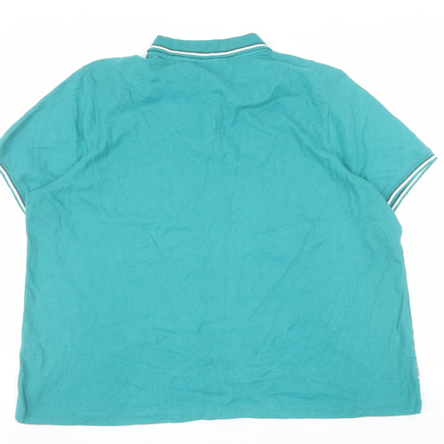 Slazenger Men's Green 4XL Polo Shirt Regular Fit Cotton