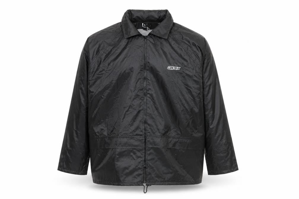 GKS Men’s Black Waterproof Full Zip Outdoor Rain Jacket L