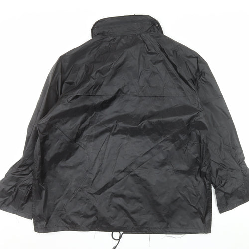 GKS Men’s Black Waterproof Full Zip Outdoor Rain Jacket L