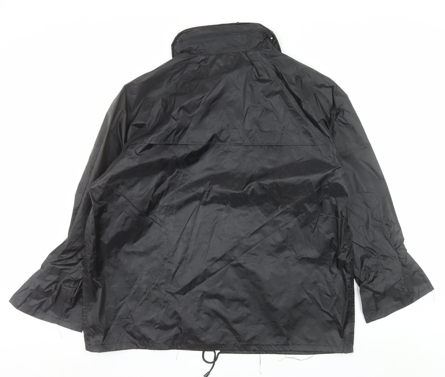 GKS Men’s Black Waterproof Full Zip Outdoor Rain Jacket L
