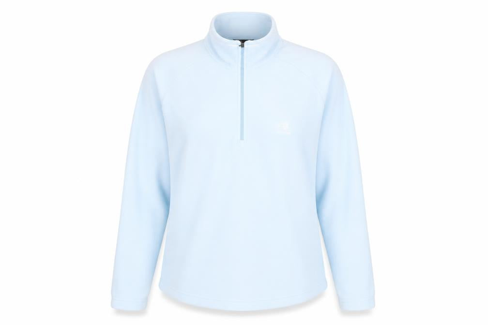 Craghoppers Women Light Blue Half Zip Fleece Sweatshirt UK 14