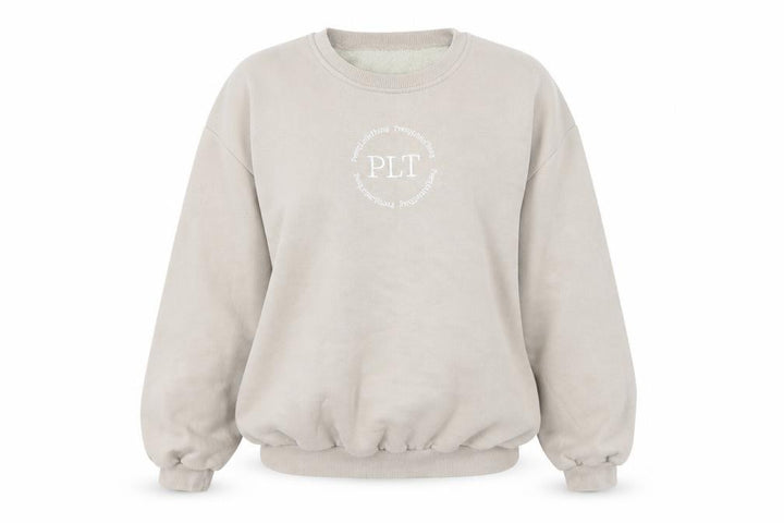 PRETTYLITTLETHING Women Beige Small Pullover Sweatshirt