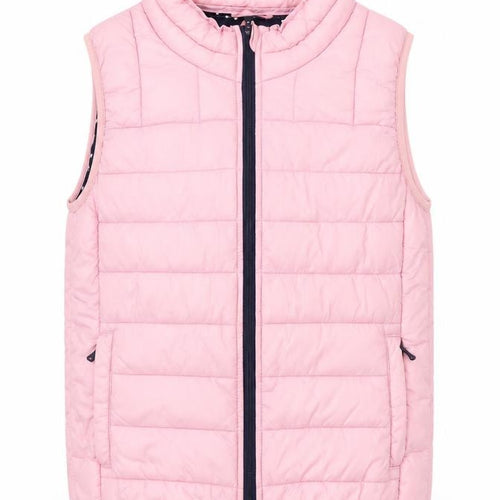 Crew Clothing Girls Pink Puffer Gilet 8-9 Years Quilted Lightweight Vest