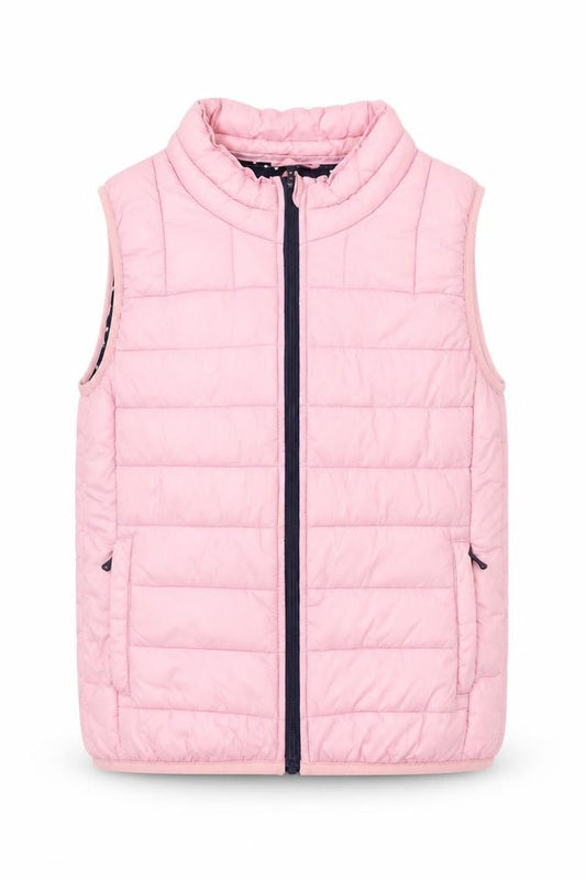 Crew Clothing Girls Pink Puffer Gilet 8-9 Years Quilted Lightweight Vest
