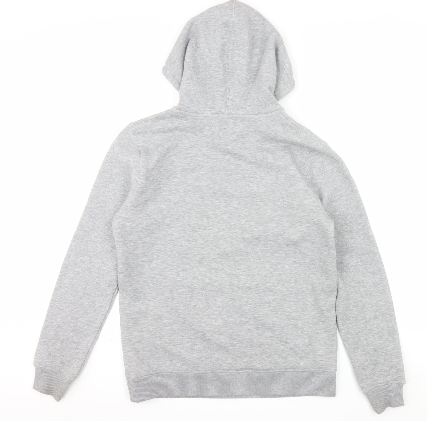 GK Men's Grey Pullover Hoodie Size L Fleece Logo Sweatshirt