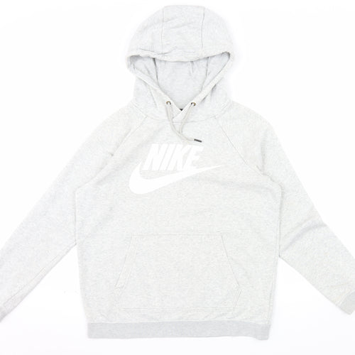 Nike Men's Grey Pullover Hoodie Small Sports Fleece Sweatshirt