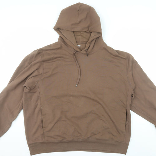 Uniqlo Men's Brown 2XL Pullover Cotton Hoodie