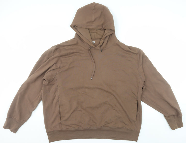 Uniqlo Men's Brown 2XL Pullover Cotton Hoodie