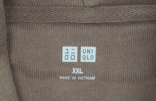 Uniqlo Men's Brown 2XL Pullover Cotton Hoodie