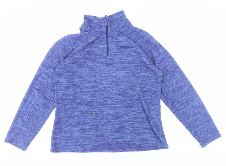 Mountain Warehouse Womens Purple Size 16 1/2 Zip Fleece Sweatshirt