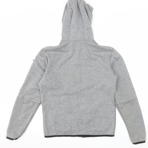 Nike Men's Grey Full Zip Hooded Sweatshirt S Sports Hoodie