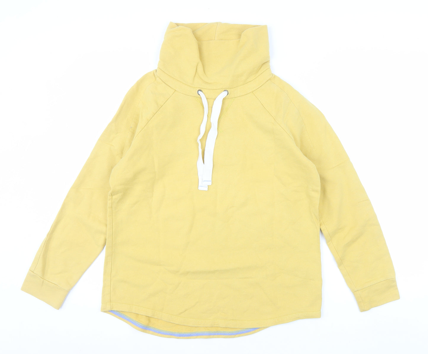 Boden Women's Yellow Cotton Pullover Hoodie UK 10 Long Sleeve