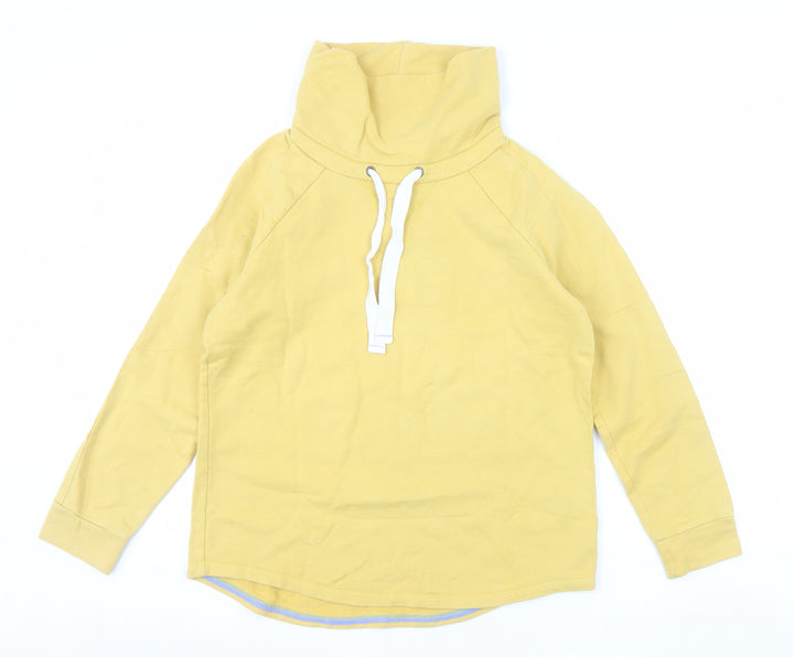 Boden Women's Yellow Cotton Pullover Hoodie UK 10 Long Sleeve