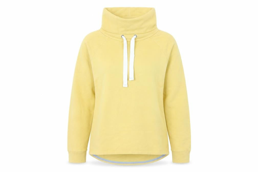 Front view of Boden Women's Yellow Cotton Pullover Hoodie UK 10 Long Sleeve