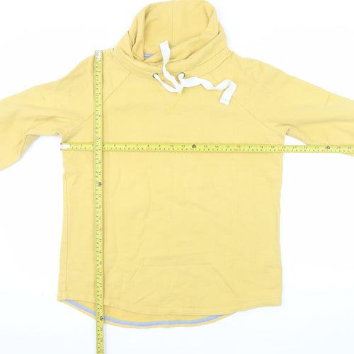 Boden Women's Yellow Cotton Pullover Hoodie UK 10 Long Sleeve