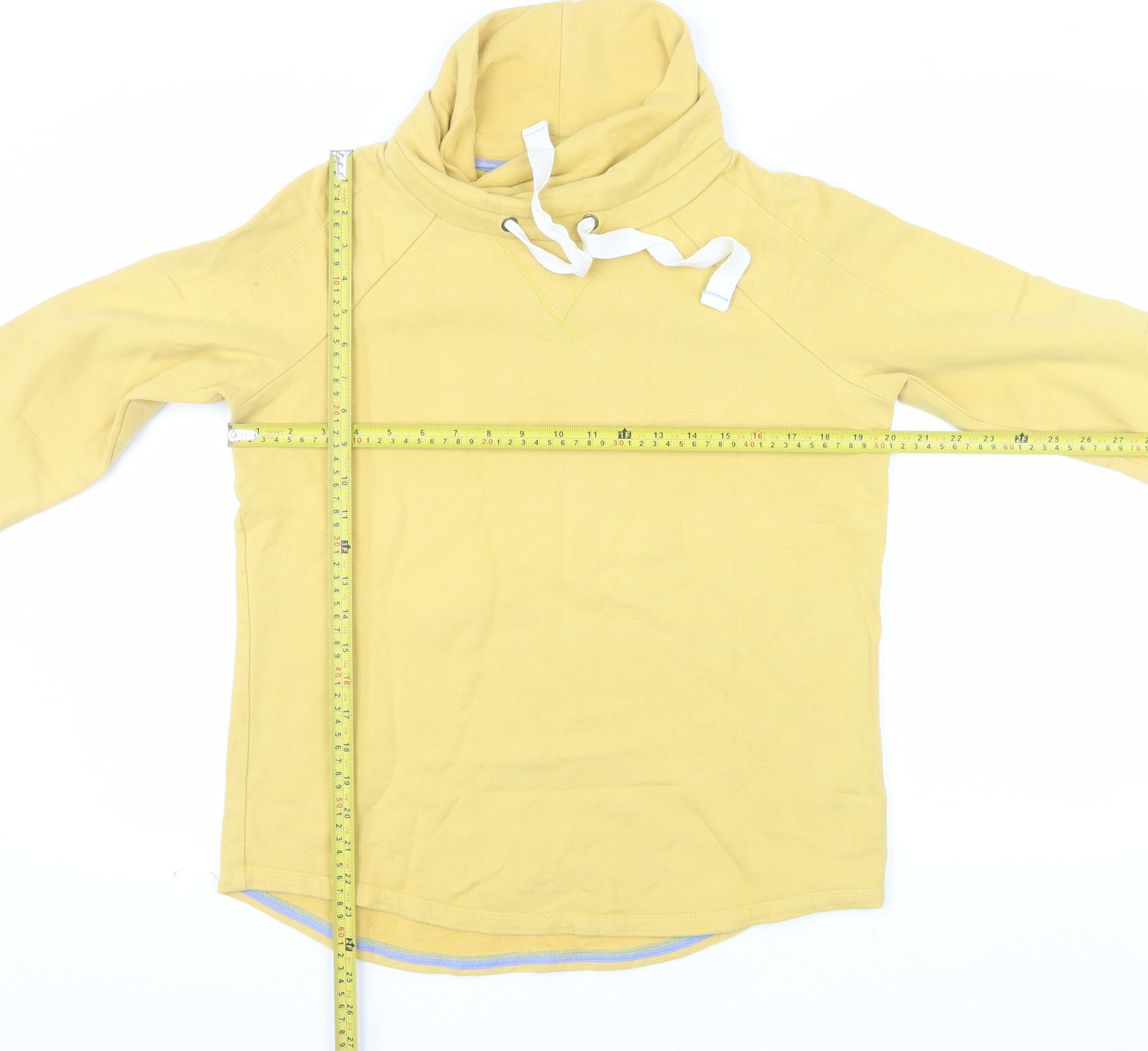 Boden Women's Yellow Cotton Pullover Hoodie UK 10 Long Sleeve