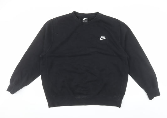 Nike Men's Black XL Pullover Crew Neck Fleece Sweatshirt