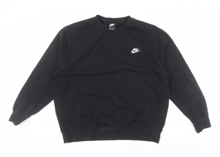 Nike Men's Black XL Pullover Crew Neck Fleece Sweatshirt
