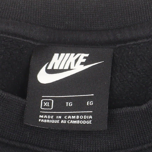Nike Men's Black XL Pullover Crew Neck Fleece Sweatshirt