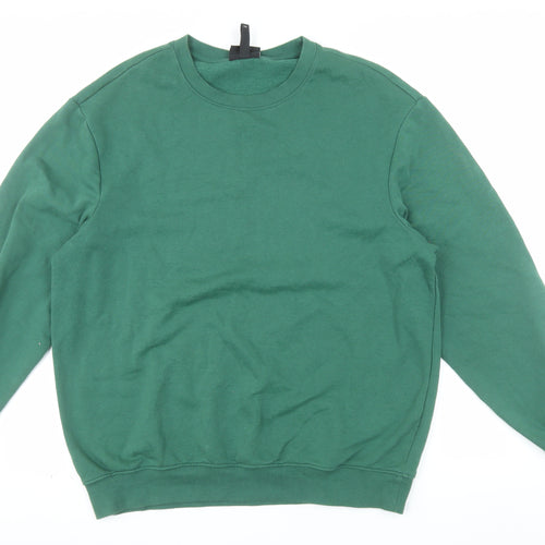 H&M Men’s Green Relaxed Fit Pullover Sweatshirt Size L