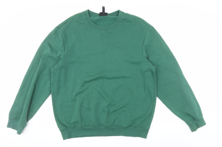 H&M Men’s Green Relaxed Fit Pullover Sweatshirt Size L