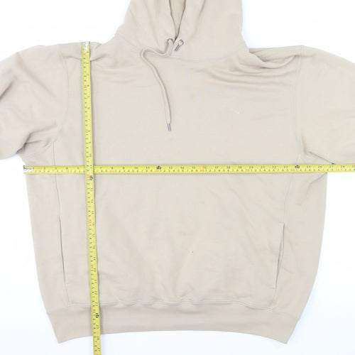 Uniqlo Men’s Beige 2XL Pullover Hoodie Fleece Cotton Blend