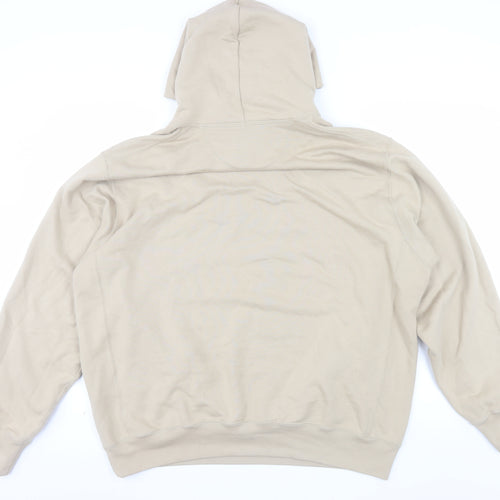 Uniqlo Men’s Beige 2XL Pullover Hoodie Fleece Cotton Blend