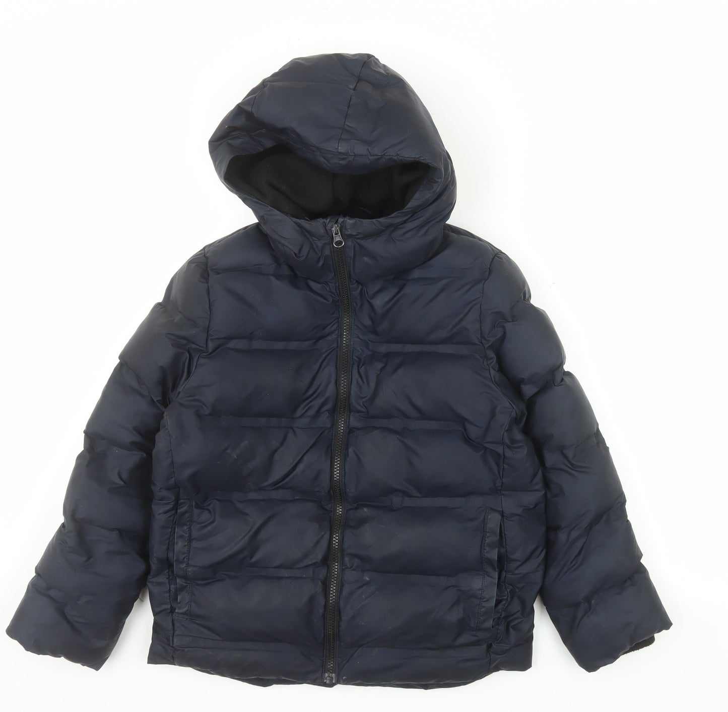 Next Boys Blue Hooded Puffer Jacket 9 Years Winter Mid-Length