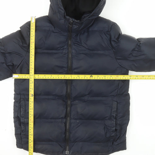 Next Boys Blue Hooded Puffer Jacket 9 Years Winter Mid-Length