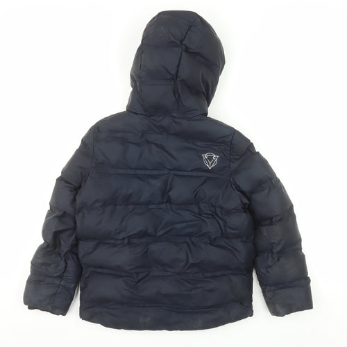 Next Boys Blue Hooded Puffer Jacket 9 Years Winter Mid-Length