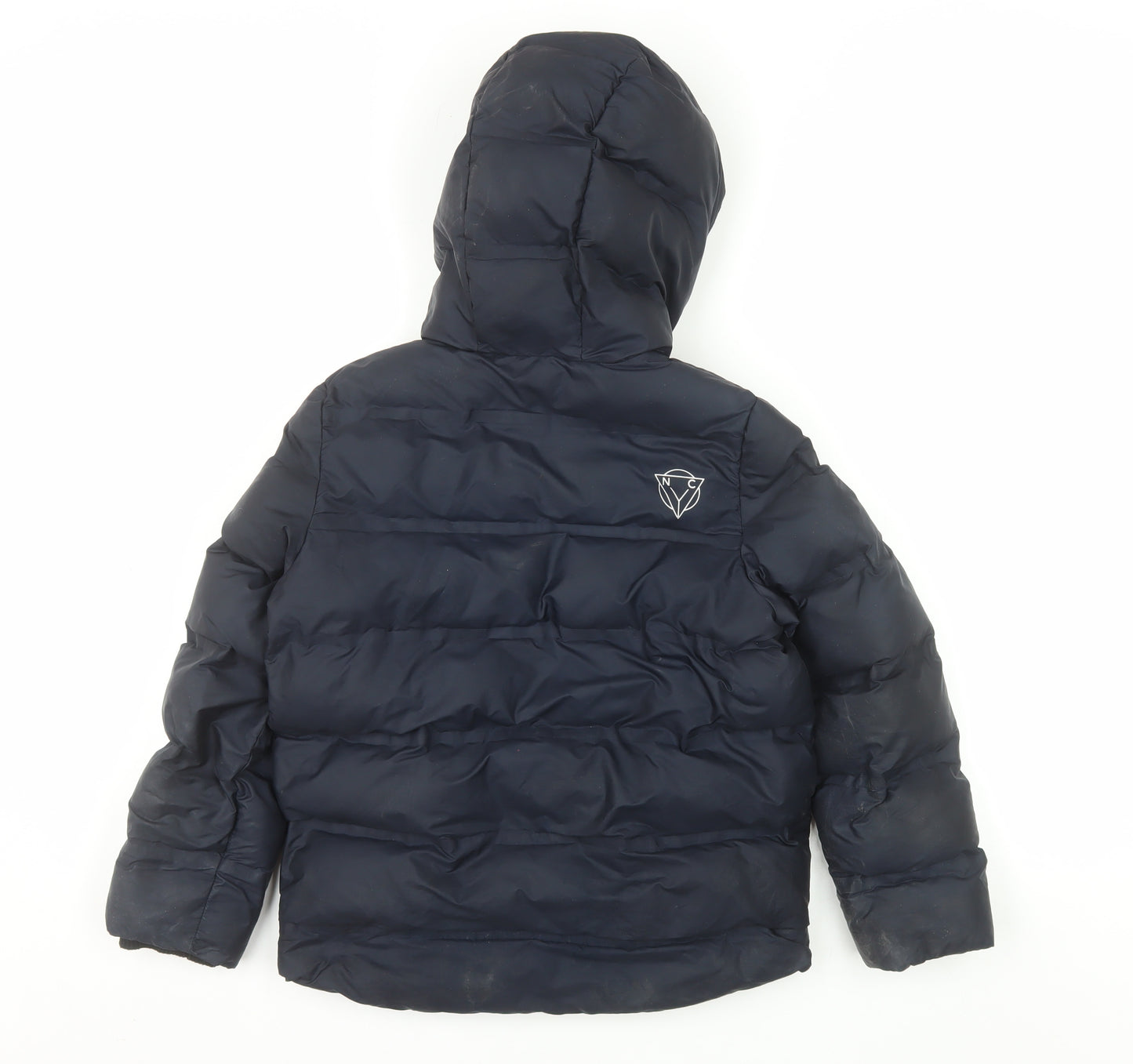 Next Boys Blue Hooded Puffer Jacket 9 Years Winter Mid-Length