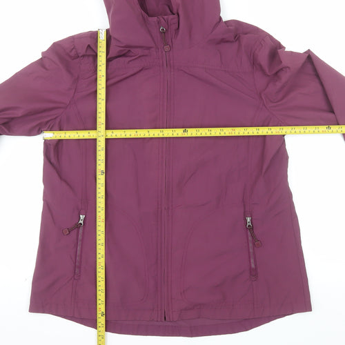 FatFace Women's Purple Size 16 Hooded Waterproof Parka Jacket