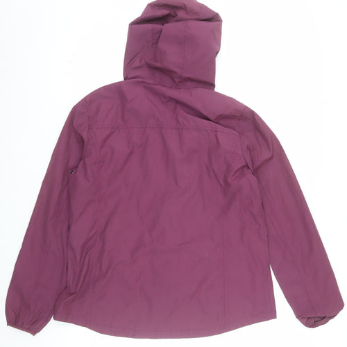 FatFace Women's Purple Size 16 Hooded Waterproof Parka Jacket