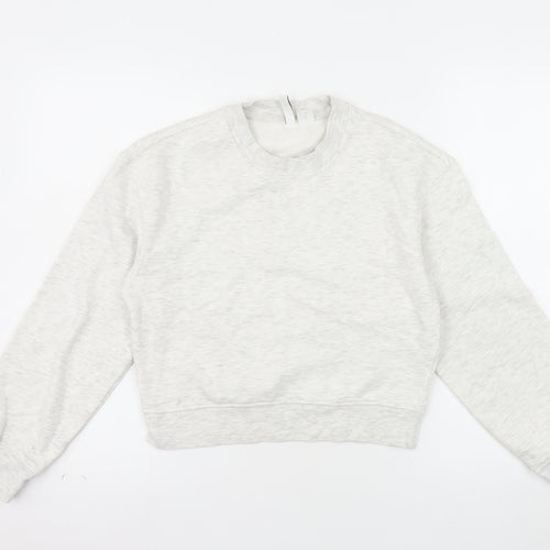 H&M Divided Women’s Grey Pullover Sweatshirt XXS Cotton Blend