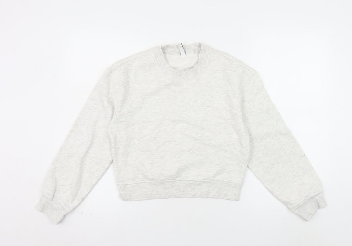H&M Divided Women’s Grey Pullover Sweatshirt XXS Cotton Blend