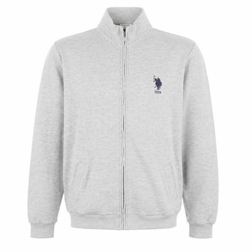 U.S. Polo Assn. Men's Grey Full Zip Sweatshirt XL Logo