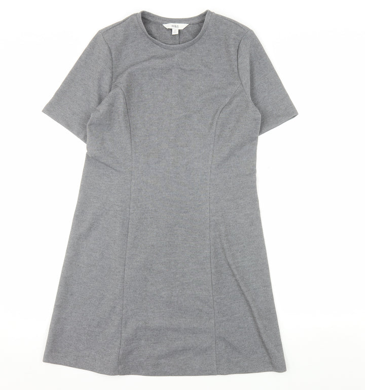 Marks and Spencer Women’s Grey A-Line Jersey Dress Size 12
