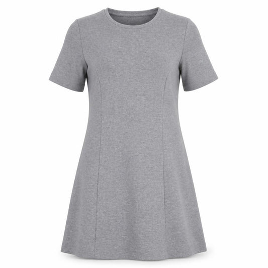 Front view of Marks & Spencer Women’s Grey A-Line Jersey Dress, size UK 12