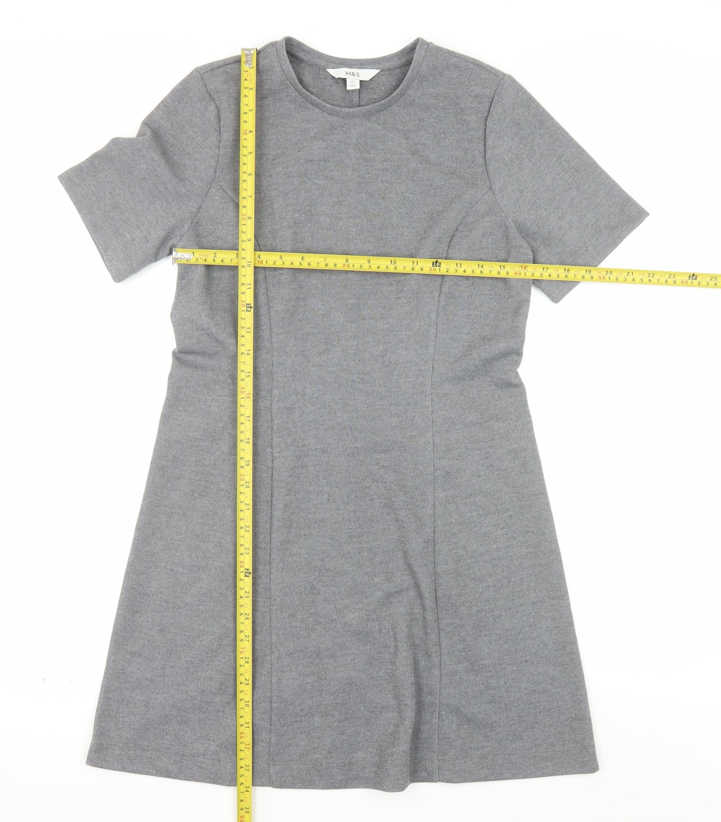 Marks and Spencer Women’s Grey A-Line Jersey Dress Size 12