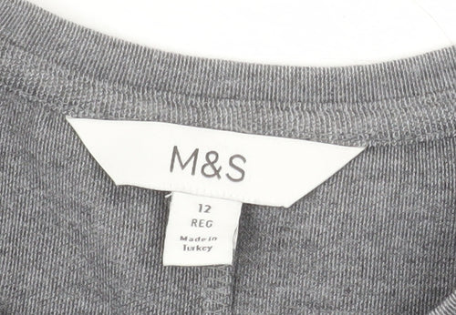 Marks and Spencer Women’s Grey A-Line Jersey Dress Size 12