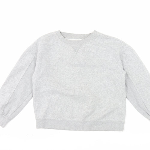 Next Weekend Essentials Womens Grey Small Pullover Sweatshirt