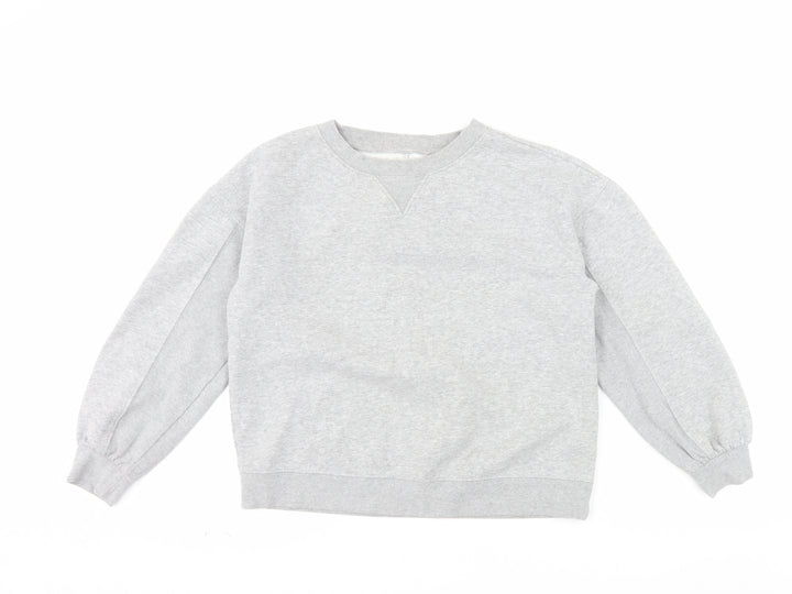 Next Weekend Essentials Womens Grey Small Pullover Sweatshirt